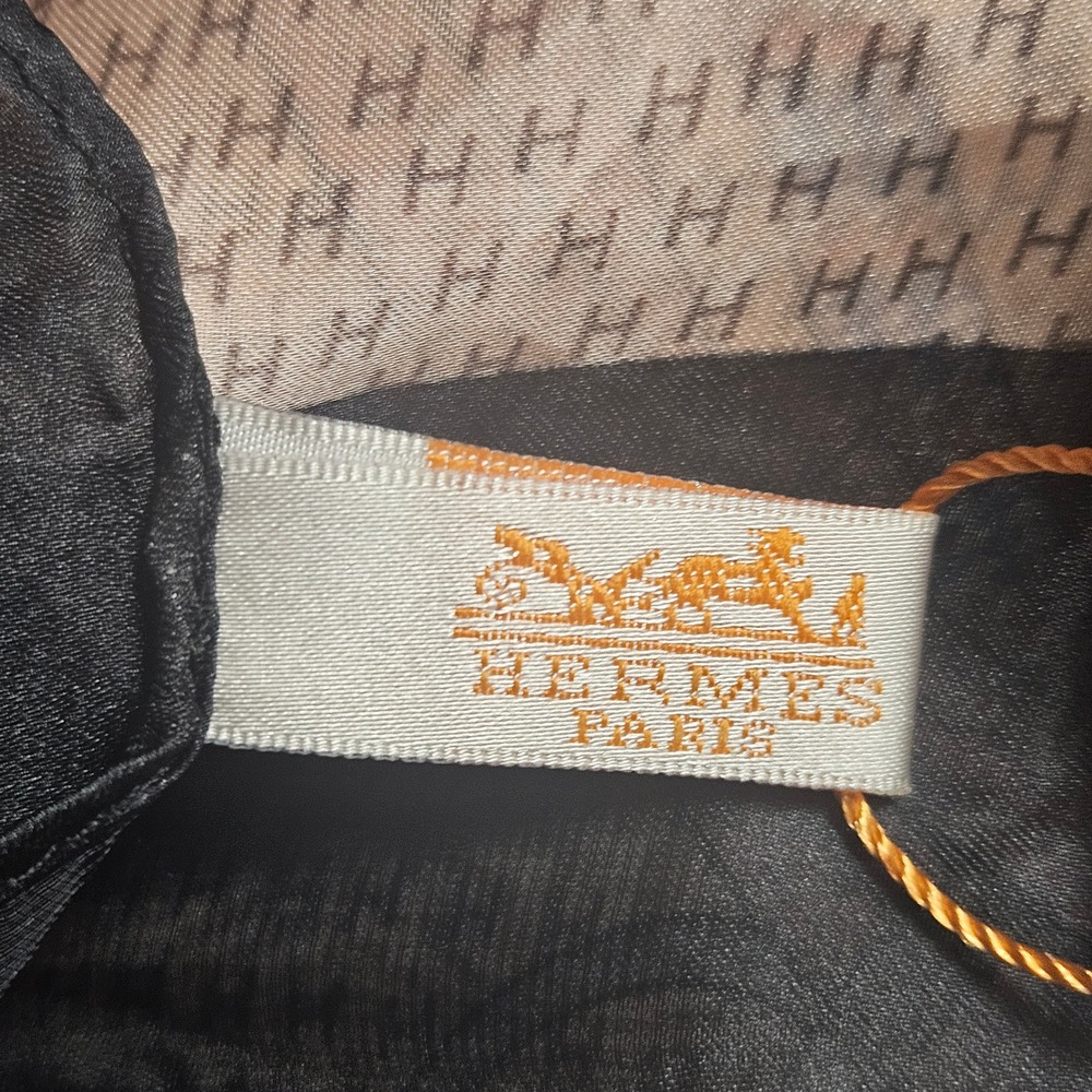 Hermes Paris Silk Scarf Monogram H Logo Rope Knot Print France Luxury Designer - Picture 3 of 8